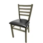 image of Oak Street SL135C Indoor Dining Chair with Ladder Metal Back