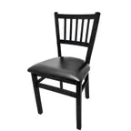 image of Oak Street SL2090P Indoor Dining Chair, Black