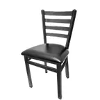 image of Oak Street SL2160P-SV Indoor Dining Chair with Ladder Back