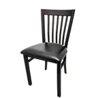 image of Oak Street SL4279 Indoor Dining Chair, Black