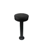 image of Oak Street SL6129 Backless Flat Swivel Bar Stool, Upholstered Button Top, Powder Coat, 2.5mm Steel Column