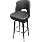 image of Oak Street SL9133 Swivel Bar Stool with Upholstered Bucket Seat