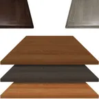 image of Oak Street SMW4848 Square Engineered Oak Wood Table Top, 48" x 48", 1" Thick with 1-1/4" Solid Oak Edge
