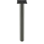 image of Oak Street SSBLS4-CHR-BAR 4" Steel Table Base Column, 39" Bar Height, Chrome Wrinkle Powder Coated Finish