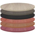 image of Oak Street WDL60R Round 60" Oak Woodland Table Top, 1" Red Oak Faced Core, 1-5/8" Solid Wood Dropped Edge, Eased Edge Profile, Made in USA