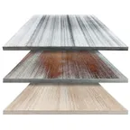 image of Oak Street WWP2430 Rectangular Premium Table Top, 24" x 30", 2" Thick Engineered Oak Wood Core, Whitewash Finish, Made in USA