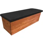 image of Oak Street WYO48 48" Backless Wyoming Bench, Upholstered Seat, Wood Frame, 18-1/2"H
