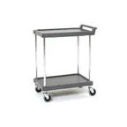 image of Olympic J16UC2 Charcoal Gray 2-Shelf Utility Cart w/ 150 lb. Shelf and 400 lb. Cart Capacity