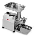 image of Omas TS12E Countertop Electric Meat Grinder, 1 HP 750W 120V, 330-375 lbs/hr, Stainless Steel Hopper & Plate, Cutting Group