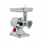image of Omcan USA 11051 Meat Grinder – 1 HP Bench, #12 Hub, 5mm Plate, 140 RPM, Aluminum Body, Steel Hopper, 110V/60Hz, CE
