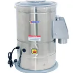 image of Omcan USA 13443 - Elite Series Countertop Potato Peeler, 22 lb Capacity, 1/2 HP, 110V, Stainless, Safety Sensor