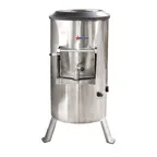 image of Omcan USA 20367 - Floor Model Potato Peeler, 55 lb Capacity, 1 HP, 110V, Stainless Steel, Safety Sensor