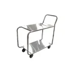image of Omcan USA 23731 Solid Top Welded Stainless Steel Stock Cart w/ 2 Shelves