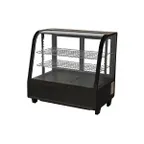 image of Omcan USA 27155 26"  Full Service Countertop Refrigerated Display Case with Sliding Glass Door, 2 Shelves - 3.5 cu. ft. / 1/4 hp