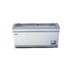 image of Omcan USA 31457 58" Curved Lid Ice Cream Display Freezer, 17.7 cu. ft.