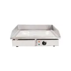image of Omcan USA 34869 21" Countertop Electric Griddle with 21.75" x 13.75" Surface, Thermostatic Controls, 220v
