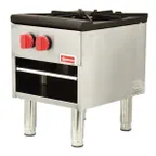 image of Omcan USA 37525 18" Natural Gas Stock Pot Range w/ (1) Three Ring Burner, LP Conversion Kit Included, Manual Controls, 100.000 BTU