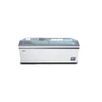 image of Omcan USA 37815 79" Curved Lid Ice Cream Display Freezer, 24.72 cu. ft.