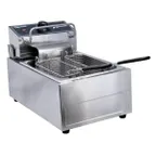 image of Omcan USA 39371 Full Pot Countertop Electric Fryer w/ 13.23-Lb. Capacity, 2 Baskets, 220V/60/1