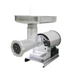image of Omcan USA 41421 Countertop Electric Meat Grinder – 1.25 HP, 100 RPM, #22 Hub, 5mm Plate, Polished Aluminum, 920W, 110V