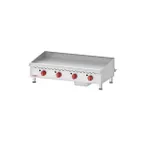 image of Omcan USA 43019 48" Countertop Thermostatic Gas Griddle, 3/4" Steel Plate, 120.000 BTU