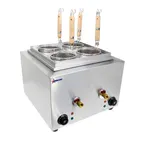image of Omcan USA 43559 3.17 Gallon-12 Liter Countertop Electric Pasta Cooker, 2 Tanks, 240V, 2400W
