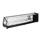 image of Omcan USA 44394 58" Countertop Refrigerated Sushi Display Case, Black