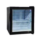 image of Omcan USA 44496 17" Refrigerator, 1.8 cu ft Black Swing Glass Door, Cooling 32‑50°F, 80W 110V R600a