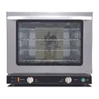 image of Omcan USA 44519 Single-Deck Half-Size Electric Convection Oven w/ Manual Controls, 4 Racks