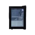image of Omcan USA 44527 Countertop Glass Door Refrigerator, 16" Black, 0.75 cu ft, 32‑50°F Range, R600a, 110V