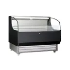image of Omcan USA 44544 52" Self-Serve Refrigerated Display Case in Black, Open Curved, 13.07 cu. ft.