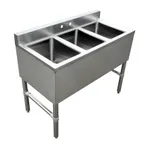 image of Omcan USA 44601 Underbar Sink Units, 3 Compartment without Drainboard