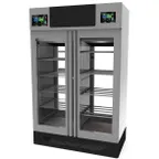 image of Omcan USA 45376 Stagionello+Maturmeat Combo 220+220lb Meat Curing & Dry Aging Cabinet, 58" W, 3.7kW 220VGuide Glass Door