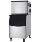 image of Omcan USA 46452 Air Cooled Full Cube 500 lb Ice Machine with Bin, 375 lb Storage