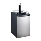 image of Omcan USA 46500 Draft Beer Cooler – 21"W×27"D×33"H, 40 gal Black, 1 Tap, Compressor, 2°‑8°C