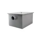 image of Omcan USA 46561 4" Inlet/Outlet Grease Trap, 100 Lbs. Capacity - 50 GPM
