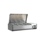 image of Omcan USA 46658 47" (Rs-Cn-0004-Pss) Refrigerated Topping Rail, 3 Pan Capacity