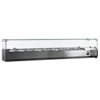 image of Omcan USA 46680 78" (Rs-Cn-0004-P) Refrigerated Topping Rail, 4 Pan Capacity