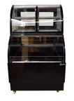 image of Omcan USA 47106 36" Dual Serve Refrigerated Display Case in Black, Combination Service