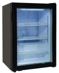 image of Omcan USA 47239 - 23" Countertop Glass Door Freezer, 3.5 cu ft, Black Metal R290a, 110V 158W