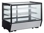 image of Omcan USA 47278 27" Full Service Countertop Refrigerated Display Case with Sliding Glass Door, 2 Shelves - 5.65 cu. ft. / 160 w