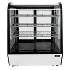 image of Omcan USA 47448 Ctrt Case 28" Wide 5.12 cu ft Glass 2 Sliding Doors 3 Shelves R290 350W 110‑120V