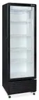 image of Omcan USA 47460 1-Section Merchandiser Refrigerator w/ Glass Door, in Black, 10 cu. ft.