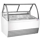 image of Omcan USA 47498 (FR-CN-0010W) 55" Gelato Dipping Cabinet w/ Curved Sneeze Guard