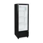 image of Omcan USA 47563 1-Section Merchandiser Refrigerator w/ Glass Door, in Black, 4.9 cu. ft.