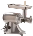 image of Omcan USA 47735 - Electric Meat Grinder, 1.16 HP, #12 Hub, Aluminum Body, Stainless Tray, 110-120V 60Hz, Bench