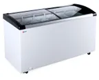 image of Omcan USA 47754 57" Curved Lid Ice Cream Display Freezer, 9.3 cu. ft.