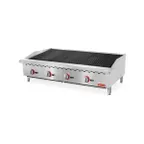 image of Omcan USA 47766 48" Countertop Gas Radiant Charbroiler w/ (4) Burners, 140.000 BTU