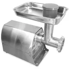 image of Omcan USA 47777 Countertop Electric Meat Grinder, #8 Hub, 2/5 HP, 240-260 lbs/hr, Stainless Steel Plates, 120V/60Hz, 15A