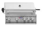 image of Omcan USA 47876 32" Countertop Outdoor LP Gas BBQ Grill, 5 Burners, 59.500 BTU